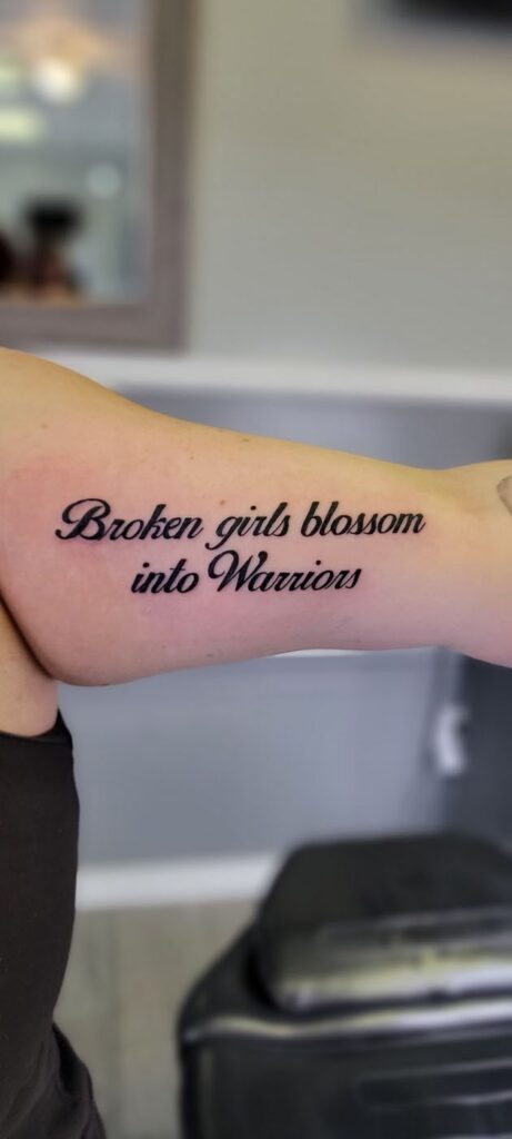 Got my shitty quote tattoo covered up and while I appreciate the good work  here I'm really struggling with the new piece : r/FixedTattoos
